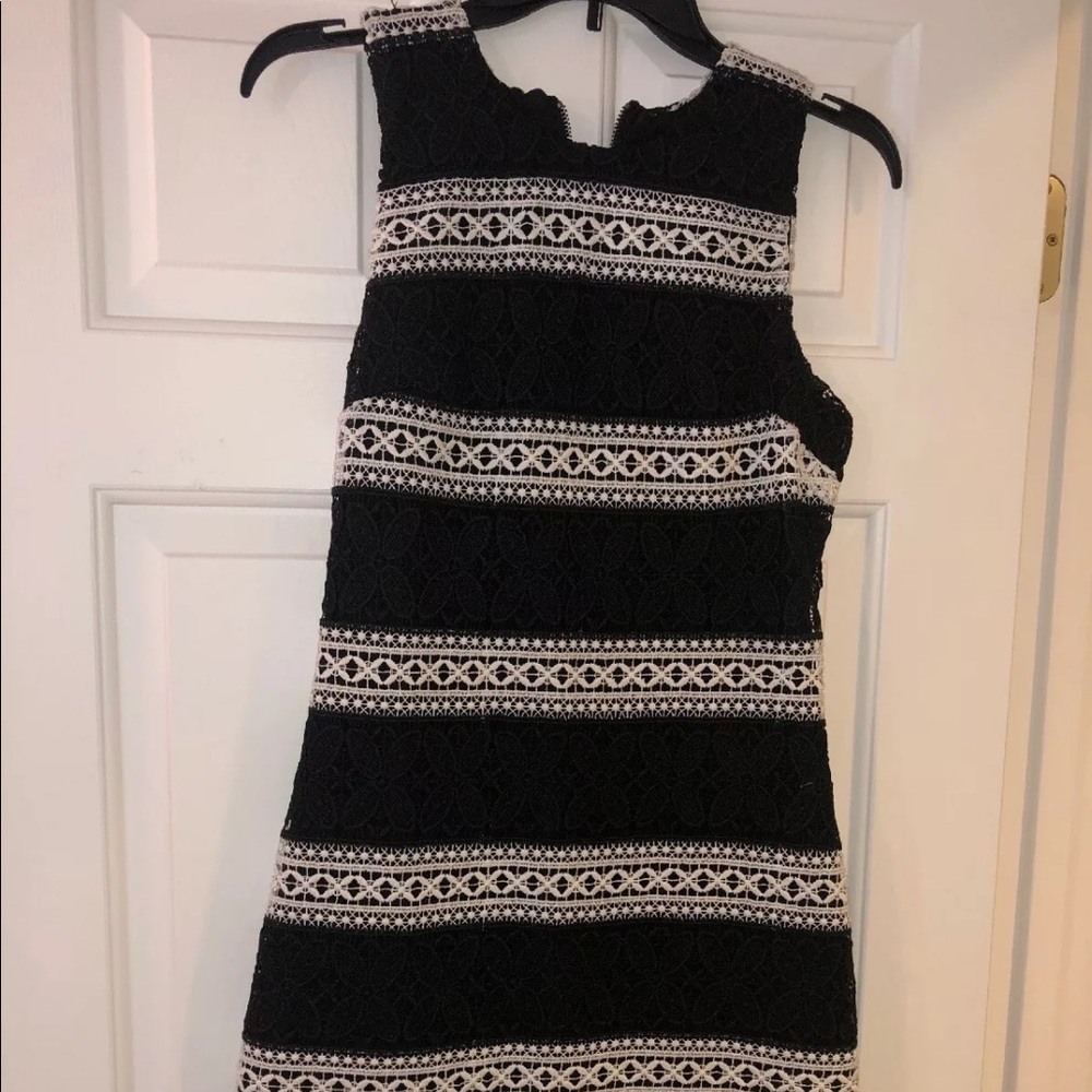 TopShop black and white lace dress